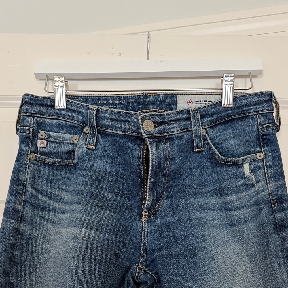 Ag Adriano Goldschmied Dark Blue Ankle Legging Jeans